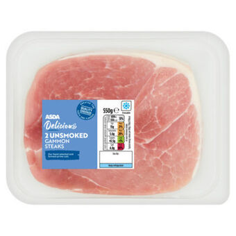Asda ASDA Butcher's Selection 2 Thick Cut Unsmoked Gammon Steaks offer