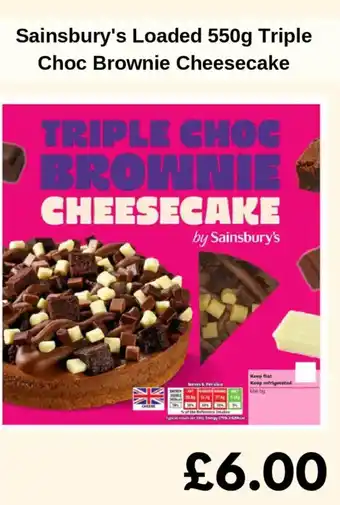 Sainsbury's Loaded Triple Choc Brownie Cheesecake