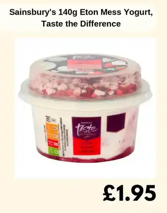 Sainsbury's Eton Mess Yogurt, Taste the Difference