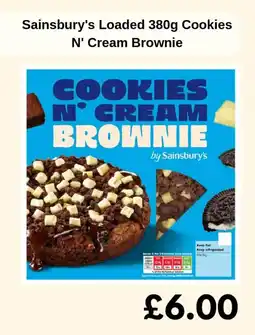 Sainsbury's Sainsbury's Loaded Cookies N' Cream Brownie offer