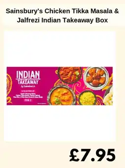 Sainsbury's Sainsbury's Chicken Tikka Masala & Jalfrezi Indian Takeaway Box offer