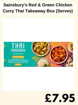 Sainsbury's Sainsbury's Red & Green Chicken Curry Thai Takeaway Box (Serves) offer