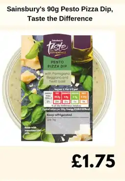 Sainsbury's Sainsbury's 90g Pesto Pizza Dip, Taste the Difference offer