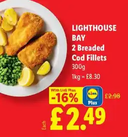 Lidl LIGHTHOUSE BAY 2 Breaded Cod Fillets offer