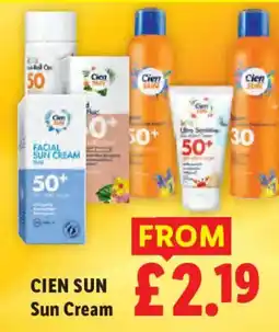 Lidl CIEN SUN Sun Cream offer