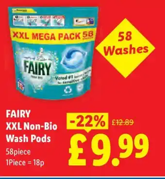 FAIRY XXL Non-Bio Wash Pods