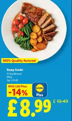 Lidl Rump Steaks offer