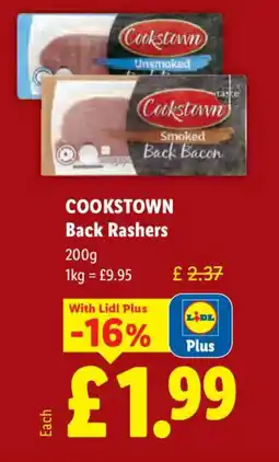 Lidl COOKSTOWN Back Rashers offer