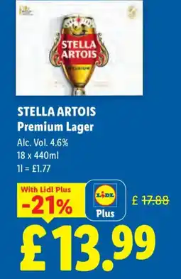 Lidl STELLA ARTOIS Premium Lager offer
