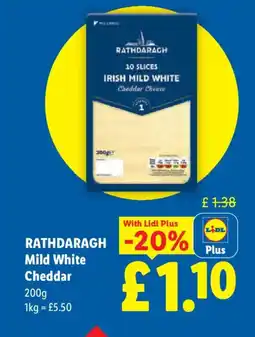 Lidl RATHDARAGH Mild White Cheddar offer