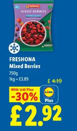 Lidl FRESHONA Mixed Berries offer