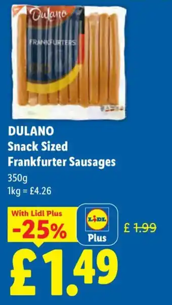 DULANO Snack Sized Frankfurter Sausages