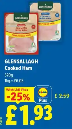 Lidl GLENSALLAGH Cooked Ham offer