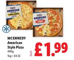 Lidl MCENNEDY American Style Pizza offer