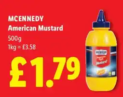 Lidl MCENNEDY American Mustard offer
