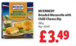 Lidl MCENNEDY Breaded Mozzarella with Chilli Cheese Dip offer