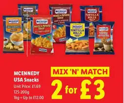 Lidl MCENNEDY USA Snacks offer