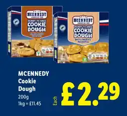 Lidl MCENNEDY Cookie Dough offer