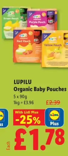 Lidl LUPILU Organic Baby Pouches offer
