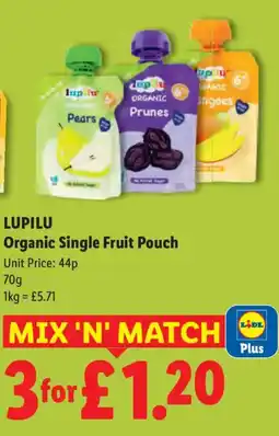 Lidl LUPILU Organic Single Fruit Pouch offer