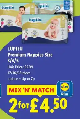 Lidl LUPILU Premium Nappies Size 3/4/5 offer