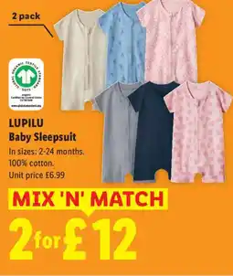 Lidl LUPILU Baby Sleepsuit offer