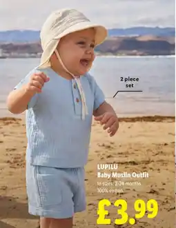 Lidl LUPILU Baby Muslin Outfit offer
