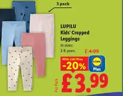 Lidl LUPILU Kids' Cropped Leggings offer