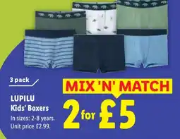 Lidl LUPILU Kids' Boxers offer
