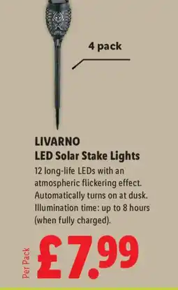 Lidl LIVARNO LED Solar Stake Lights offer
