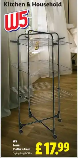 Lidl W5 Tower Clothes Airer offer