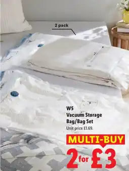 Lidl W5 Vacuum Storage Bag/Bag Set offer