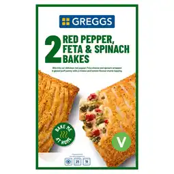 Iceland Greggs 2 Red Pepper, Feta & Spinach Bakes 316g offer