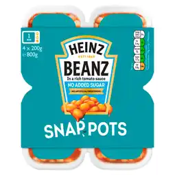 Iceland Heinz No Added Sugar Beanz Snap Pots 4 x 200g offer