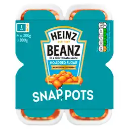 Iceland Heinz No Added Sugar Beanz Snap Pots 4 x 200g offer