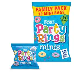 Iceland Fox's Biscuits Party Rings Minis 10 Snack Bags offer