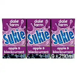 Iceland Dale Farm Sukie Apple & Blackcurrant 9 x 250ml offer