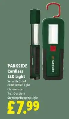 Lidl PARKSIDE Cordless LED Light offer