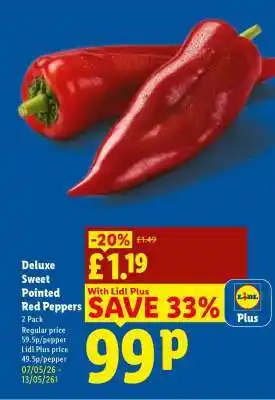 Deluxe Sweet Pointed Red Peppers