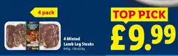 Lidl 4 Minted Lamb Leg Steaks offer