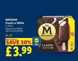 Lidl MAGNUM Classic or White offer