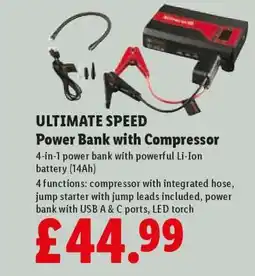 Lidl Ultimate Speed Power Bank with Compressor offer
