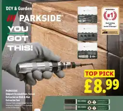 Lidl PARKSIDE Impact Screwdriver, Screw Extractor or Bolt & Nut Extractor Set offer