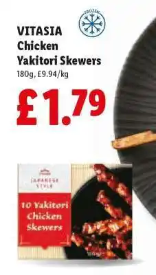 Lidl VITASIA Chicken Yakitori Skewers offer