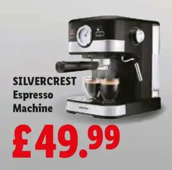 Lidl Silvercrest Espresso Machine offer