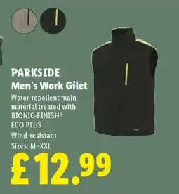 Lidl PARKSIDE Men's Work Gilet offer