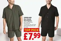 Lidl ESMARA MEN Men's Muslim Short Pyjamas offer