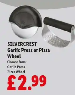 Lidl SILVERCREST Garlic Press or Pizza Wheel offer