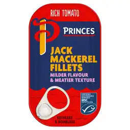 Iceland Princes Rich Tomato Jack Mackerel Fillets 125g offer