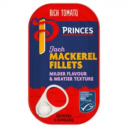 Iceland Princes Rich Tomato Jack Mackerel Fillets 125g offer